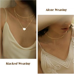 Collier Femme Multirang 14k Or Plaqu&eacute; Ras De Cou Fantaisie Pendentif Cha&icirc;ne Bijoux Ajustable Long Boho Coeur Papillon Serrure Cercle - Neuf