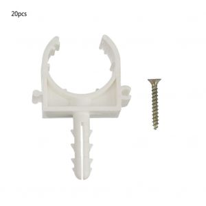 Lot de 20 colliers de serrage en U pour tuyaux d'eau, clips fixes, support avec vis (25 mm) - Neuf