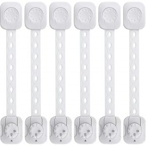 Loquet De Sécurité Pour Bébé (Amélioré),Paquet De 6 Loquets De Sécurité Pour Tiroirs,Réfrigérateur (Blanc,Aucun Outil Requis) - Neuf