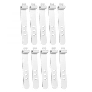 Organisateur De C&acirc;bles De T&eacute;l&eacute;phone,Clip D'&eacute;couteurs,Gestion Des C&acirc;bles De Chargeur,Support De Stockage De Ligne &Agrave; 3 Trous,Clips De Ligne De Donn&eacute;es,Enrouleur De Canette,Sangles.10x White. - Neuf