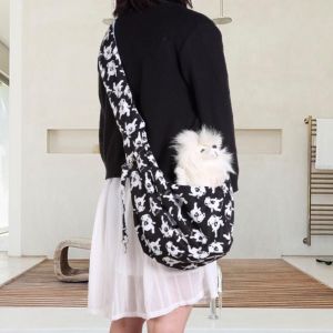 Hjlian Sac Messager Ajustable Pour Petits Animaux De Compagnie, Avec Poche Integree Pour Telephone Portable (Tete De Chien) - Neuf