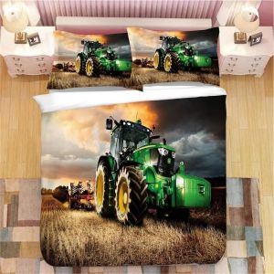 Parure De Lit Tracteur Avec Housse De Couette Et Housse De Couette Pour Garcon , Motif Tracteur, Motif Camion, Motif Chariot À Outils Agricoles - Neuf