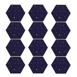 Paquet de 12 panneaux acoustiques hexagonaux ciel étoilés,rembourrage d'insonorisation,panneau insonorisant pour Studio A - Neuf