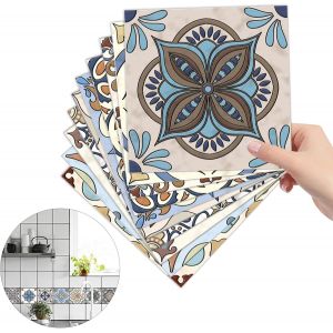 TEPPC-Lot de 10 autocollants pour carreaux auto-adhésifs étanches à l'huile, résistant à l'eau, pour cuisine, salle de bain, bricolage, carrelage, carrelage, escaliers, autocollants, mosaïque, carrel - Neuf