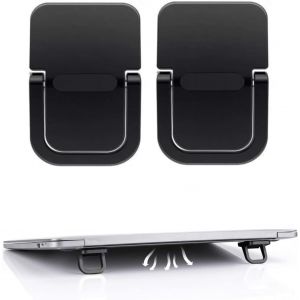 acdsgd-Support pour Ordinateur Portable, Lot de 2 Mini Support Autocollant, rehausseur de Clavier Portable Pliable Invisible, Pieds pour Ordinateur Portable avec Silicone antid&eacute;rapant (Noir) - Neuf