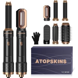 Soufflante Airstyler 6 En 1 Airbrush Set, Mulit Hair Styler Chauffante Brushing Et 1000W Seche Cheveux, Boucleur A Air, Lissante Chauffante,Thermal Brush, Coiffante - Neuf