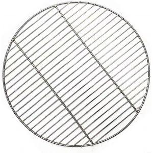 Ulteronixshop-Grille de barbecue ronde en acier inoxydable - Convient pour la cuisson au charbon de bois (40 cm) - Neuf
