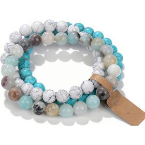 Eryi-Bracelet Pierre Naturelle Hommes Et Femmes 8mm Bracelet De Boîte À Cadeau Exquis - Neuf