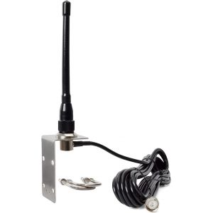 Antenne VHF en Caoutchouc Marine Alimentation coaxiale RG58 5 m&egrave;tres (connecteur PL-259) Antenne VHF avec Support en L, Yacht, Camion, Camping-Car, Bateau de croisi&egrave;re - Neuf