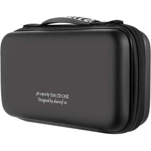 Range Cd, Bo&icirc;tier De Dvd Blue-Ray Eva De 96 Capacit&eacute;s Organisateur De Stockage De Disque Dur De Protection Pour Les Voyages En Voiture (96 Capacit&eacute;s, Noir96) - Neuf