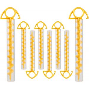 Jaune, 8 X Fixateurs De Clous De Tente De Camping Fixateurs De Vis De Clou De Tente En Plastique 25 Cm Avec 8 Tubes En Plastique Transparent, - Neuf