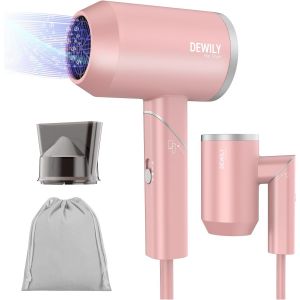 Mini Seche Cheveux Voyage Pliable - Professionnel Sèche-Cheveux De Voyage Petit¿ Ionique Hair Dryer 1 Buses, 3 Températures, Sèche-Cheveux Petit Format 1800w - Neuf