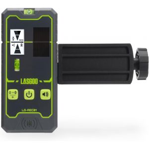 ChenQuanSarl-Lg-Rec01 Récepteur Laser, Écran Lcd Double, Détecteur Faisceaux Vert Et Rouge, Portée Jusqu'À 50M, Batterie Rechargeable Intégrée, Pince Incluse - Neuf