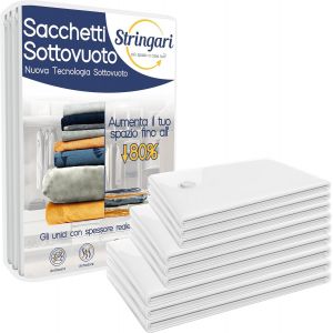 Sac Sous Vide Vetement Aspirateur 9 pi&egrave;ces 3L 80x60 3M 70x50 3S 60x40-Sac de Rangement Sous Vide De Qualit&eacute; Sup&eacute;rieure-Housse Aspirable Rangement Les Seules Avec &Eacute;paisseur 90 Microns - Neuf