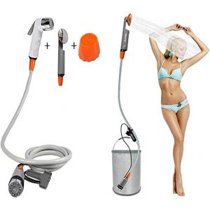 Jgd-Pulv&eacute;risateur D'eau Portable &Agrave; Piles Rechargeables Pour Bidet Pour Camping, Randonn&eacute;e, Voyage (Deux Pommeaux De Douche Rempla&ccedil;ables) - Neuf