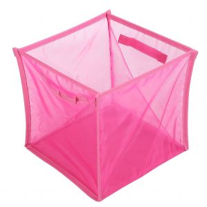HJLIAN Panier a linge pliable pour salle de bain, rangement pour vetements sales, rose rouge - Neuf