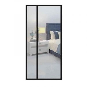 Rideau Magnétique Auto-Adhésif Magique,Fenêtre D'écran,Moustique,Fermeture Automatique,Force Magnétique Super Forte,Moustiquaire De Porte - Type Black - Left Open-W80cm X H240cm - Neuf