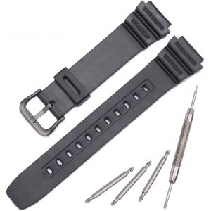 Kal-Bracelet De Rechange En Résine Étanche Compatible Avec Casio Ae-1100 Sgw500 W-218 F-108 Bracelet De Montre Unisexe En Caoutchouc - Neuf