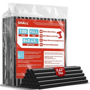Lot de 100 bâtons de colle noirs,11 mm x 200 mm,pour pistolets à colle toutes températures,bricolage,bricolage,artisanat,scellage,restauration,décoration de vacances - Neuf