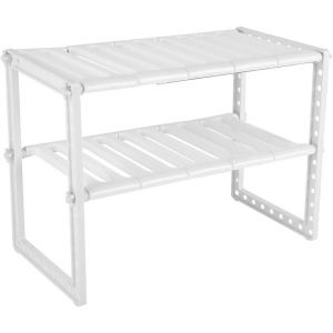Kgabery-Support De Rangement À Double Couche,Étagère À Chaussures En Fer,Étagère Réglable Multifonctionnelle,Utilisé Dans La Cuisine,La Salle De Bain,La Chambre À Coucher,Le Salon - Neuf