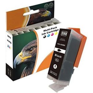 Cartouches d'encre pour Canon Pixma iP7200 iP7250 iP8750 iX6850 MG5450 MG5550 MG5650 MG5655 MG6350 MG6450 MG6650 MG7100 MG7150 MG7550 MX725 MX925, remplace les cartouches PGI CLI 550/551 1x BLACK - Neuf