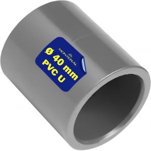 PVC U &Oslash; 40 mm Collage Adh&eacute;sif de Deux Tuyaux Garantie de 10 Ans- - Neuf