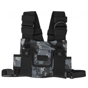 Etui d'epaule pour radio, harnais de poitrine, gilet, pochette avant universelle pour radio bidirectionnelle, camouflage ocean numerique - Neuf