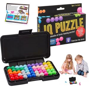 Mdy-Iq Puzzler Pro,Iq Fit,Casse Tetê,120 Défis En 2d Et 3d,Jeu De Societe Enfant 6 Ans,Jêu Casse Tête,Jêu De Voyage Compact,Jeux De Logique 3d Pour La Détente Et La Décompression - Neuf