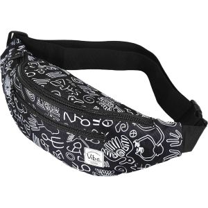 KALANKA-Sac Banane pour Homme et Femme u2013Plusieurs Couleursu2013 Sacoche Homme bandouliere Noir holographique Argent, Or pour Festivals, randonnée, Course à Pied, Cyclisme. - Neuf