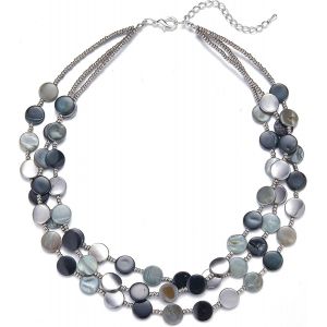 Tianyi-Collier De Perles En Coquillage Turquoise Pour Femmes Collier &Agrave; Pendentif En Couches Boh&eacute;mien D'&eacute;t&eacute; Costumes De Plage Bijoux Pour Femmes - Neuf