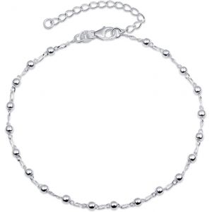 Eryi-Bracelet De Cheville Pour Femme En Argent Sterling 925 | Chaînes De Cheville Réglables D'été Perles Coeur Bijoux Bohème - Neuf