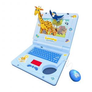 Ordinateur Portable Éducatif Et Bilingue 2023 - Jouet Pour Enfants Avec Activités Pour Apprendre Les Mathématiques, La Dactylographie, La Logique, La Lecture De L'heure, Jouer À Des Jeux-Bleu - Neuf