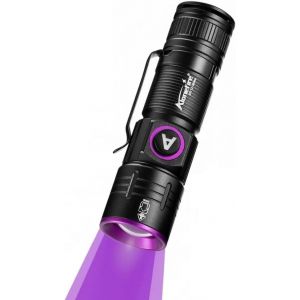 Hljhj-Sv112 Lampe Torche Uv Led 365nm Petit Usb Rechargeable Zoom Mini Lampe Ultraviolet Lumiere Noire Détecteur D'urine Pour Resine, Pêche, Scorpion, Minéraux, Ambre Avec Batterie Intégrée - Neuf