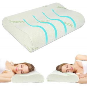 Oreiller En Mousse &Agrave; M&eacute;moire De Forme,Oreiller Orthop&eacute;dique Pour Le Sommeil,Oreiller Memory Foam Conception Confort Du Cou Oreiller De Sommeil Pour Dormeurs Sur Le C&ocirc;t&eacute;/Dos/Ventre.[Z6] - Neuf