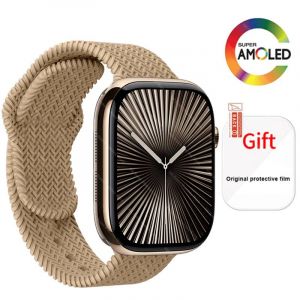 Montre Connectée Hk 11 Pro Max,Série 10,Amoled 4G Rom,Bluetooth,Réseau D'Appel,Robot Ai,Boussole Nfc,Pour Hommes Et Femmes,Nouvelle Collection 2025.Golden.App Le 49Mm - Neuf