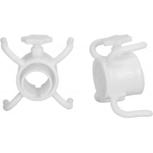 Crochet De Parapluie De Plage,Crochet Suspendu En Plastique Ext&eacute;rieur Pour Serviette,Chapeau,Lunettes De Soleil &Agrave; 4 Dents,Installation Facile,Taille Universelle,Durable (White) - Neuf