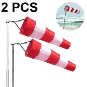 2 pcs girouette extérieure suspendue rip-stop vent chaussette à vent rotative anémomètre externe paquet - Neuf