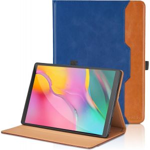 Coque Pour Samsung Galaxy Tab A 10,1'' T510/T515 2019 Pu Cuir Cover Tablette Housse De Protection, Multi-Angle Étui Avec Poche Pour Samsung Galaxy Tab A 10,1 2019 - Bleu.[F1058] - Neuf