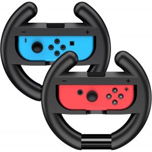 Kal-Lot De 2 Volants Noirs Ergonomiques Pour Switch Accessoires Joypad Convient Pour Les Jeux De Camion De Course - Neuf