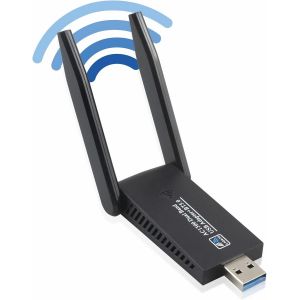 Ac1300mbps Powerful Bluetooth 5.0 Wifi Stick With Mu-Mimo Wireless Wlan Wifi Stick For Pc Dual Band 2.4ghz 5ghz Usb 3.0 Antenna For Laptop Desktop Windows 10/8/7/Vista/Xp Mac - Neuf