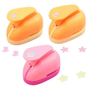 Chenquansarl-Perforateur À Papier Enfant, Lot De 3 Mini Perforatrice, Perforatrice Scrapbooking Pour Projets Diy Scrapbooking Création De Cartes Déco Motif (Sakura, Étoile, Rose) - Neuf