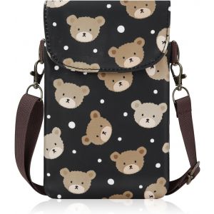 RFCBC-Petit sac à bandoulière, étanche, imprimé de dessin animé, pour téléphone portable, pour femme, avec 3 poches et bandoulière réglable - Neuf
