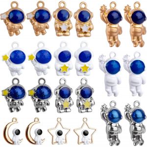 Chenquansarl-11 Paires Boucles D'oreilles Femme Astronaute, Boucles D'oreilles &Eacute;toile Lune Planet, Boucles D'oreilles Plan&egrave;te, Clous D'oreilles &Eacute;toile De Lune Boucle D'oreille, Boucles D'oreilles Pou - Neuf