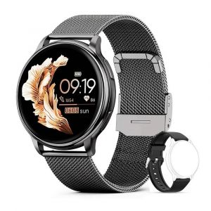 Mevaden-Montre Intelligente D'Appel Bluetooth Pour Hommes Et Femmes,Montres À Cadran Personnalisé,Tracker De Fitness Sportif,Fréquence Cardiaque,Android Ios,Y22.Black. - Neuf