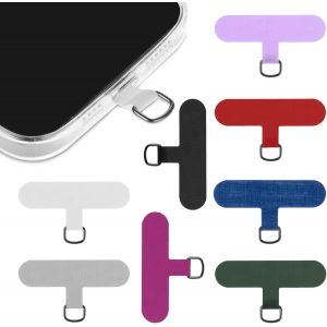 Lot De 8 Patchs Universels En Toile Pour T&eacute;l&eacute;phone Portable, Fixation Anti-Perte, Anneau En M&eacute;tal &Agrave; Suspendre Pour T&eacute;l&eacute;phone Portable, Sangle De Poignet Tour De Cou[Car784992] - Neuf