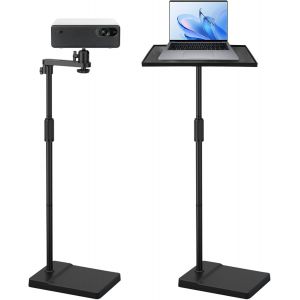 SUBZONAL-Support videoprojecteur, pied videoprojecteur, support de projecteur sur trepied, rotation &agrave; 360&deg;, base m&eacute;tallique robuste, supporte jusqu'&agrave; 5 kg, pour projecteur/ordinateur portable/porte-p - Neuf