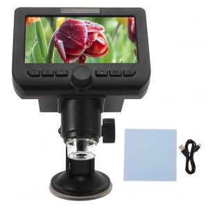 XYONG Microscope numerique TFT 4,3 pouces, 8 LED 16:9 1080p, loupe electronique WiFi avec ecran pour Android 4.4/iOS 9.0/Win7/8/10/MacOS 10.8 ou superieur - Neuf