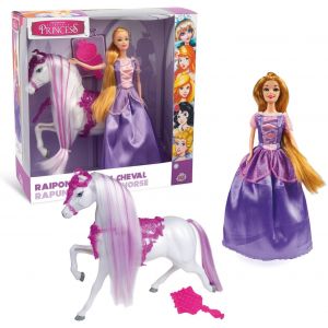 ERYI-, Poupée 30 Cm, Avec Tenue De Princesse, Cheval Et Accessoires, Modèle Raiponce, Jouets Pour Enfants À Partir De 3 Ans, Giochi Preziosi, Fat022 - Neuf