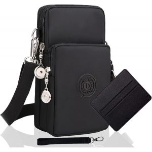 KAL-Pochette Telephone Portable Femme Bandouliere Sac Téléphone Portable Femme Bandoulière Portefeuille Sacoche Telephone Portable Femmes Bandoulière Réglable Running Armbag (Rose - Neuf