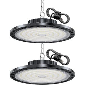 Liux-Ufo Led 100w,2pcs 10000lm Eclairage Atelier Projecteur Led Industriel,Lampe Garage 6500k Blanc Froid,Ip65 Étanche Plafonnier Pour Garage Atelier Entrepôt Usine Gymnase Sous-Sol - Neuf